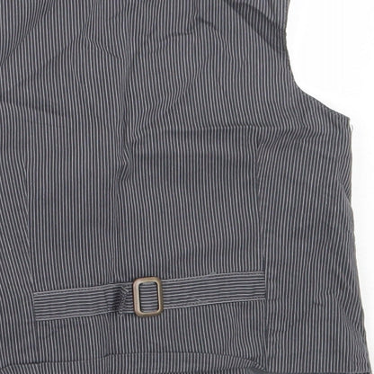 Mothercare Boys Grey Striped  Jacket Waistcoat Size 18-24 Months