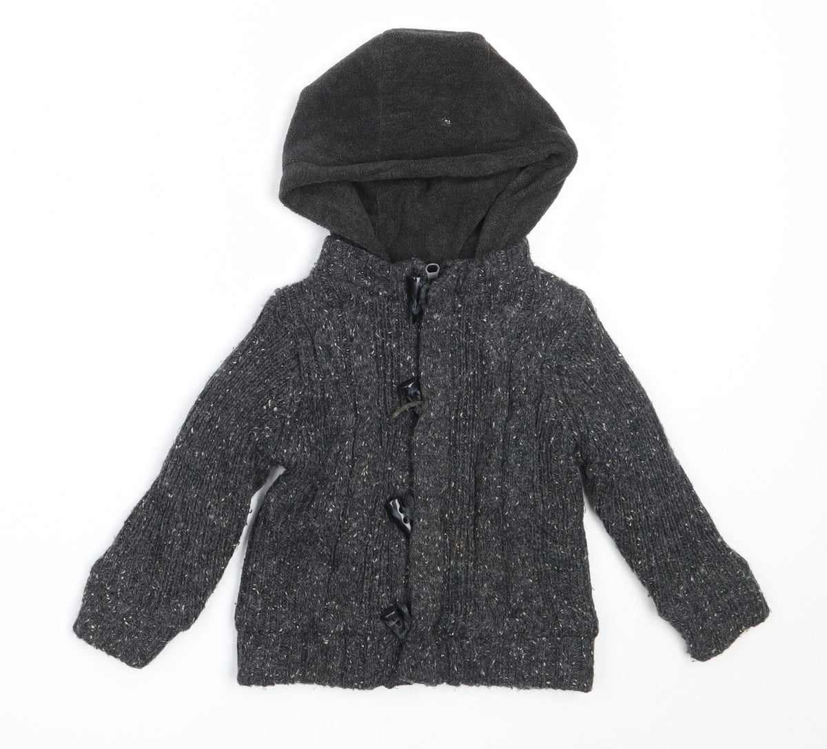 Additional front view of Primark boys’ grey jacket, size 18-24, months