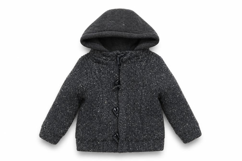 Front view of Primark boys’ grey jacket, size 18-24, months
