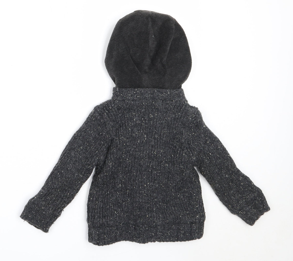 Back view of Primark boys’ grey jacket, size 18-24, months