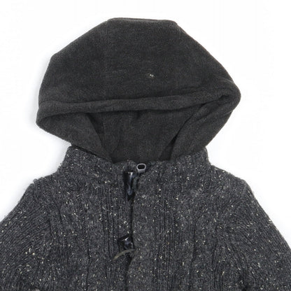 Close-up detail of Primark boys’ grey jacket, size 18-24, months
