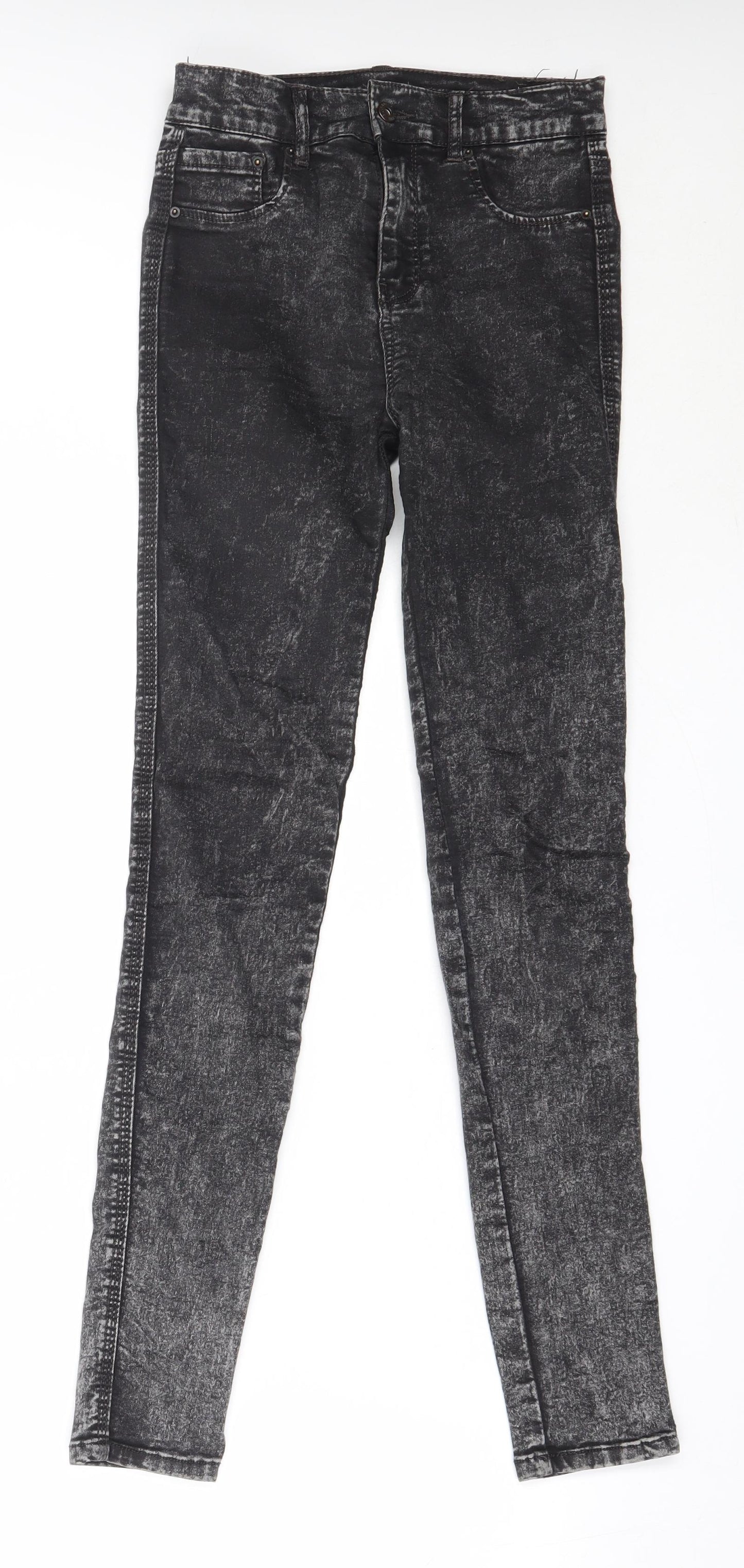 Pull&Bear Womens Black  Cotton Skinny Jeans Size 34 L28.5 in Regular