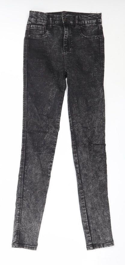 Pull&Bear Womens Black  Cotton Skinny Jeans Size 34 L28.5 in Regular