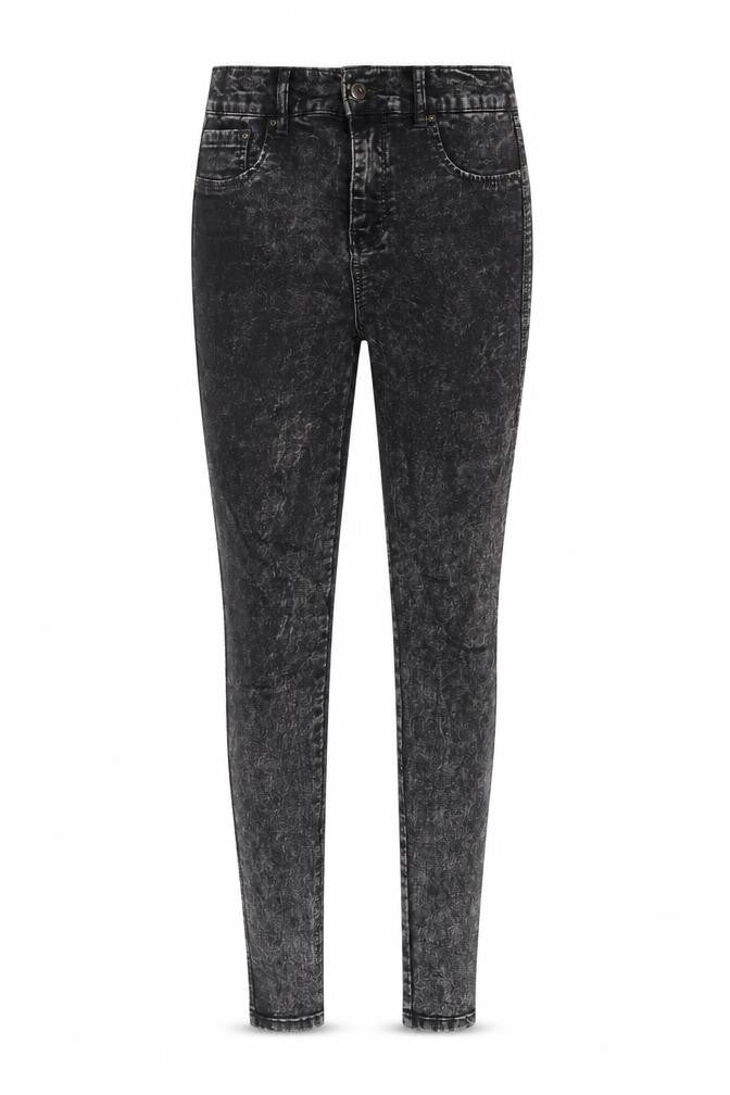 Front view of Pull&Bear women’s black cotton skinny jeans, size UK 34, 28.5-inch leg regular