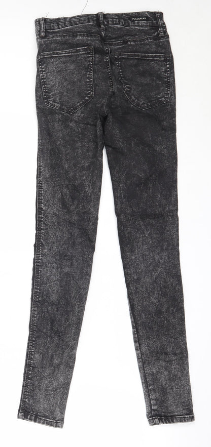 Pull&Bear Womens Black  Cotton Skinny Jeans Size 34 L28.5 in Regular
