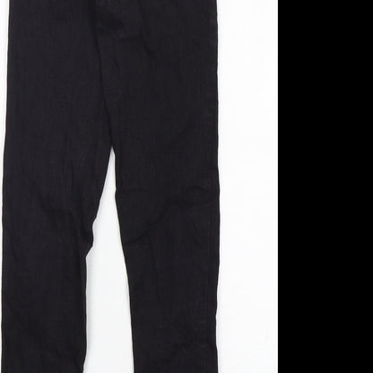 PRETTYLITTLETHING Womens Black  Cotton Skinny Jeans Size 6 L27 in Regular