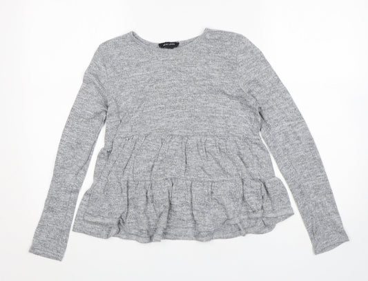 Womens UK Size S New Look Grey Pullover Jumper