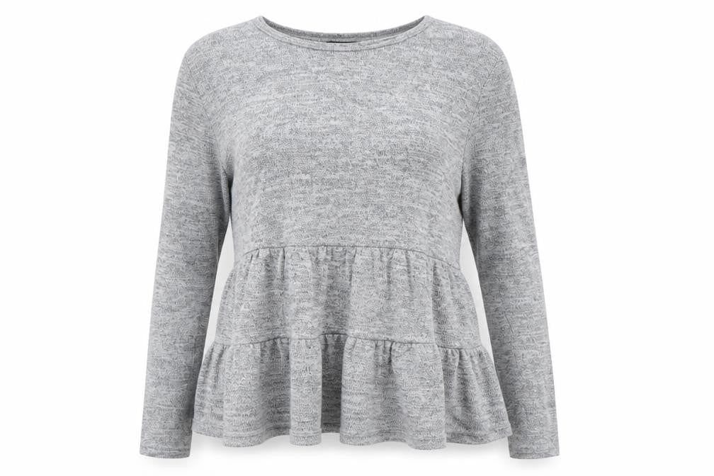 Womens UK Size S New Look Grey Pullover Jumper