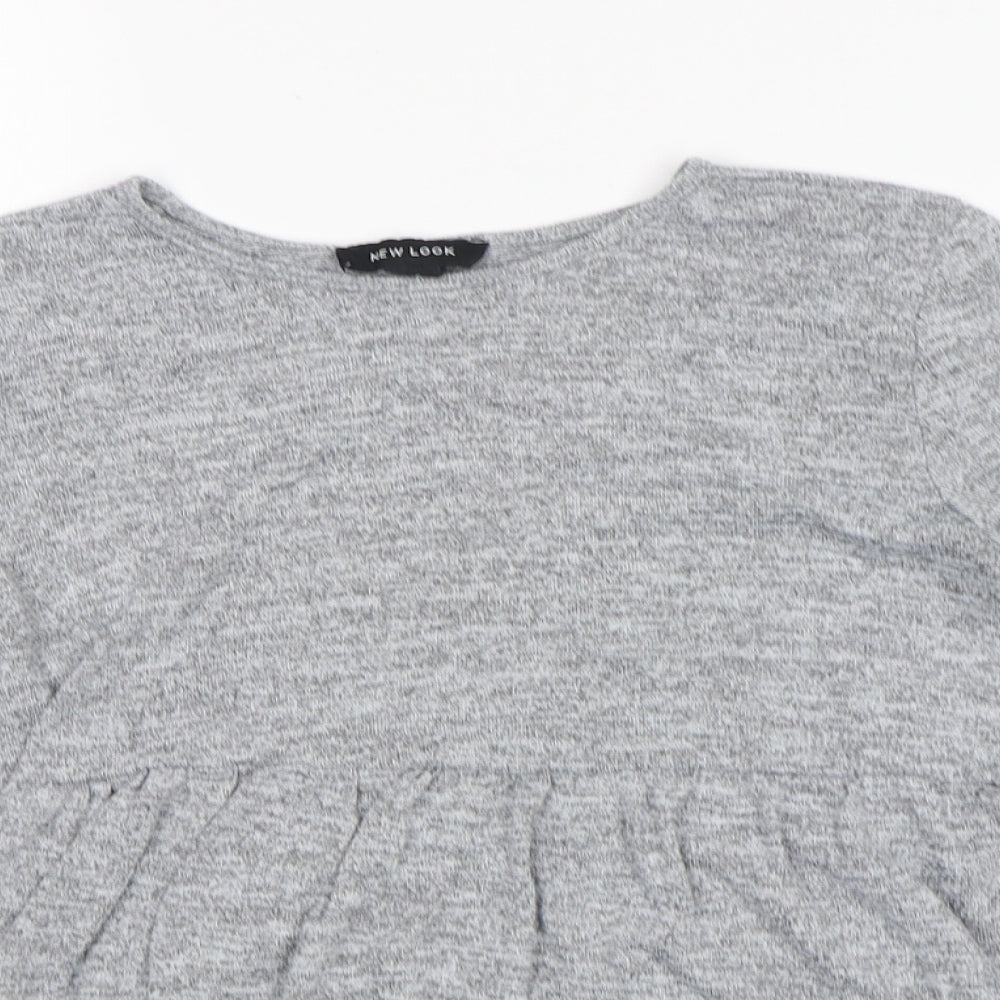 Womens UK Size S New Look Grey Pullover Jumper