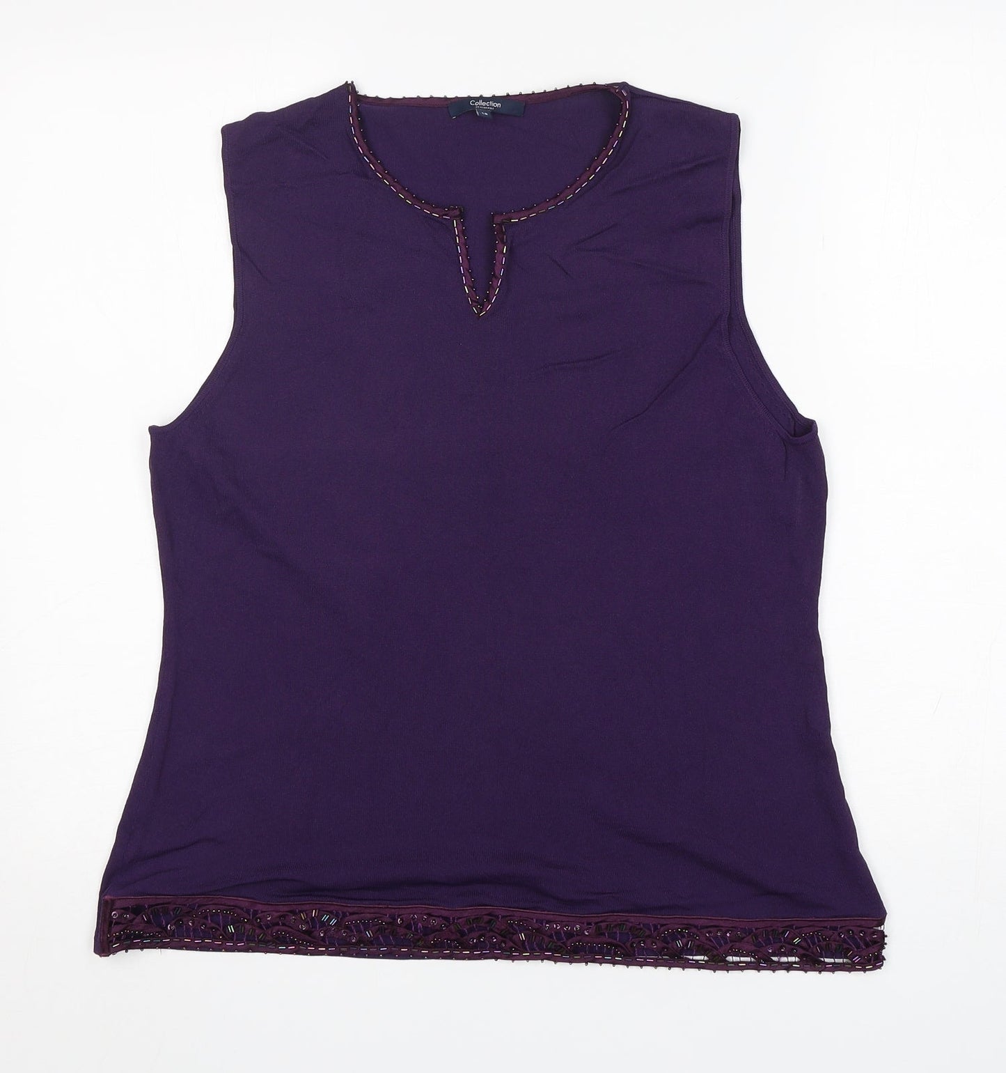 Womens UK Size 18 Debenhams Purple Vest Jumper