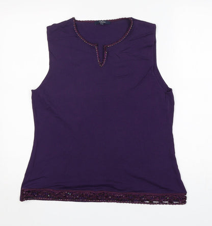 Womens UK Size 18 Debenhams Purple Vest Jumper