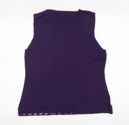 Womens UK Size 18 Debenhams Purple Vest Jumper