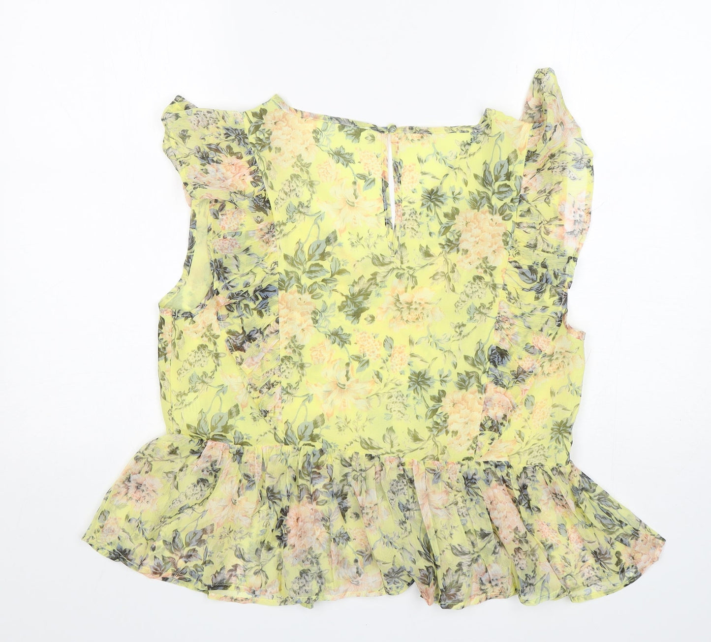 Womens UK Size M Loststock Yellow Basic Blouse