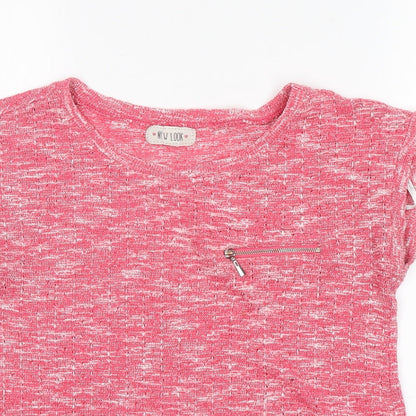 Womens UK Size 12 New Look Pink Pullover Jumper