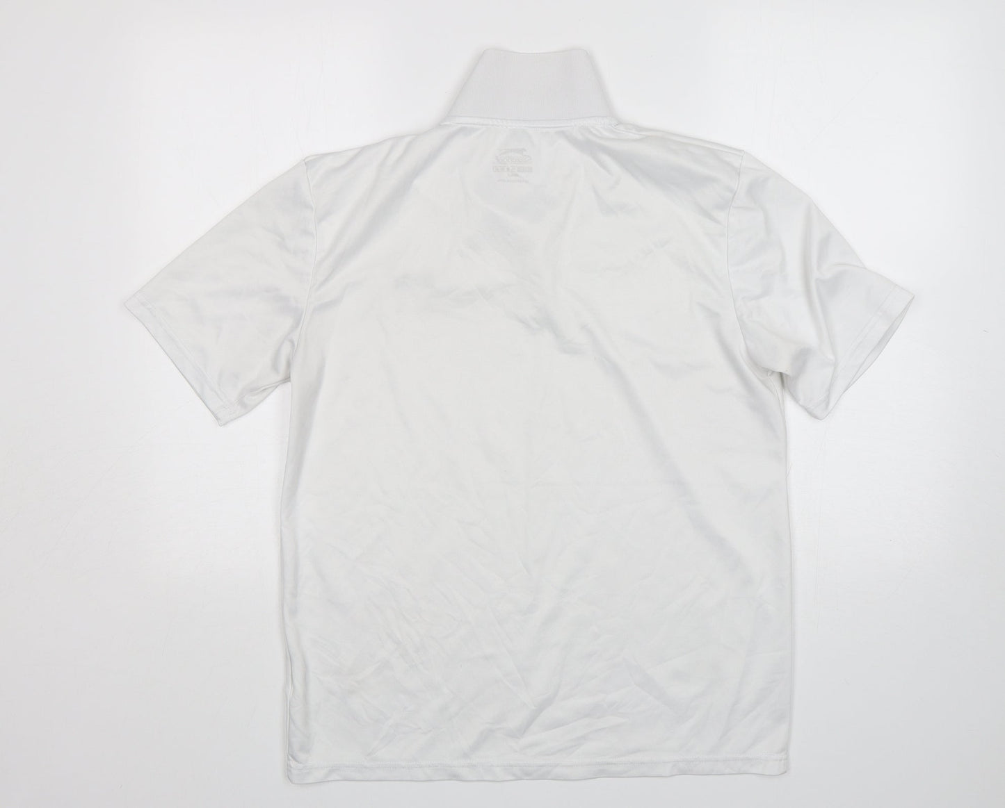 Slazenger  Mens White  Polyester Basic Polo Size M Collared