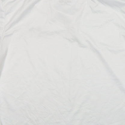 Slazenger  Mens White  Polyester Basic Polo Size M Collared