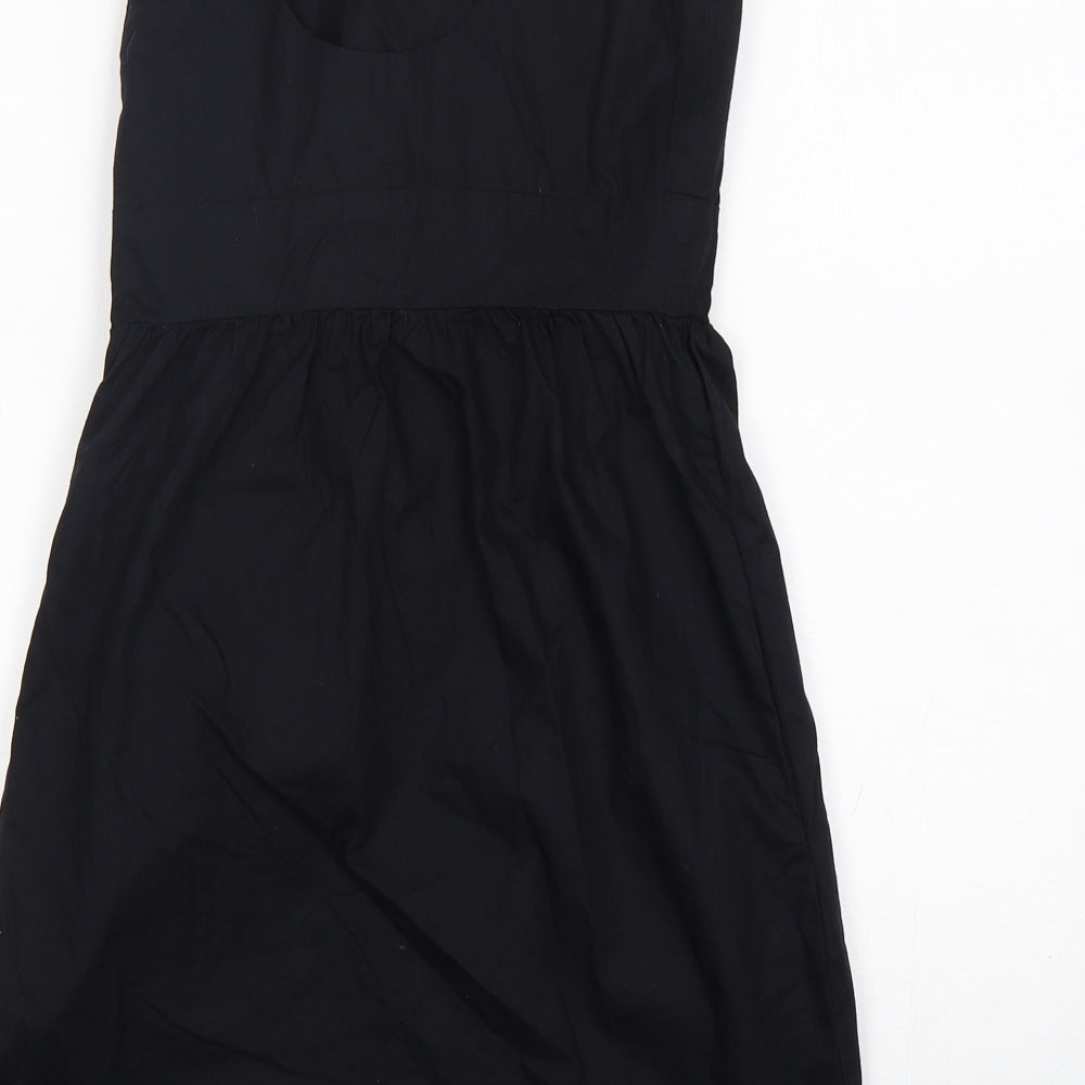 NEXT Womens Black  Cotton Mini  Size 6  V-Neck