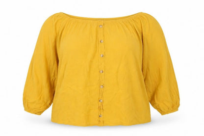 Womens UK Size 14 Select Yellow Basic Blouse