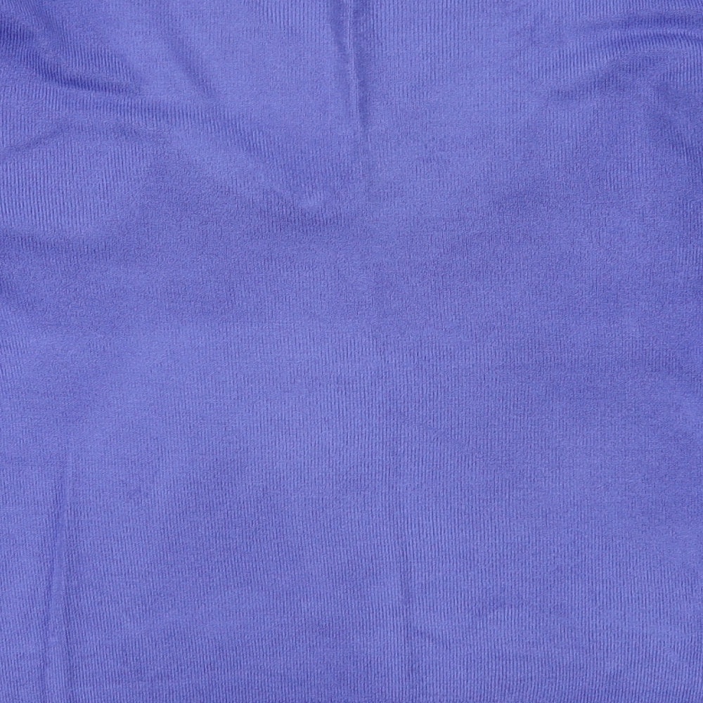 Brand and care label for Matalan women’s purple acrylic pullover sweatshirt, size UK 14, pullover