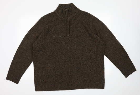 George Mens Brown  Acrylic Pullover Sweatshirt Size XL