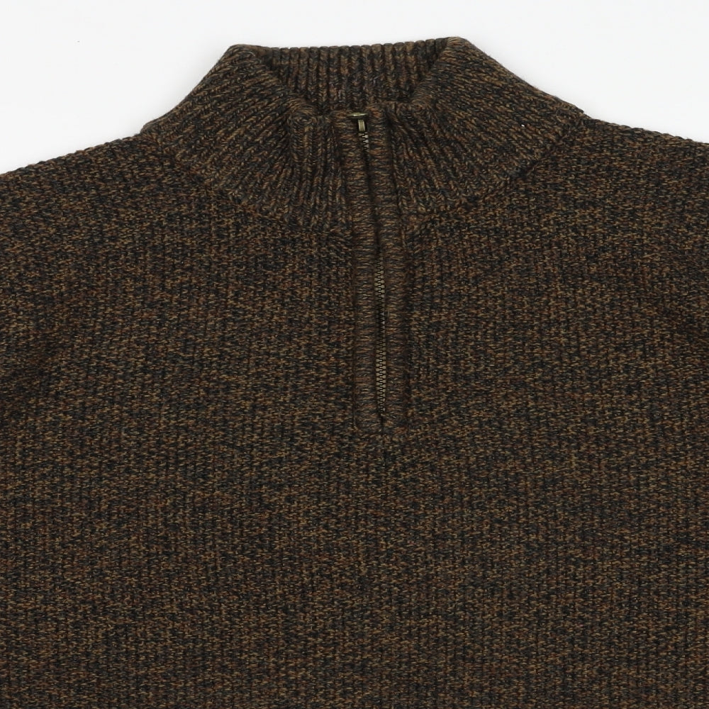 George Mens Brown  Acrylic Pullover Sweatshirt Size XL