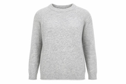 Front view of Primark women’s grey acrylic pullover sweatshirt, size M, pullover