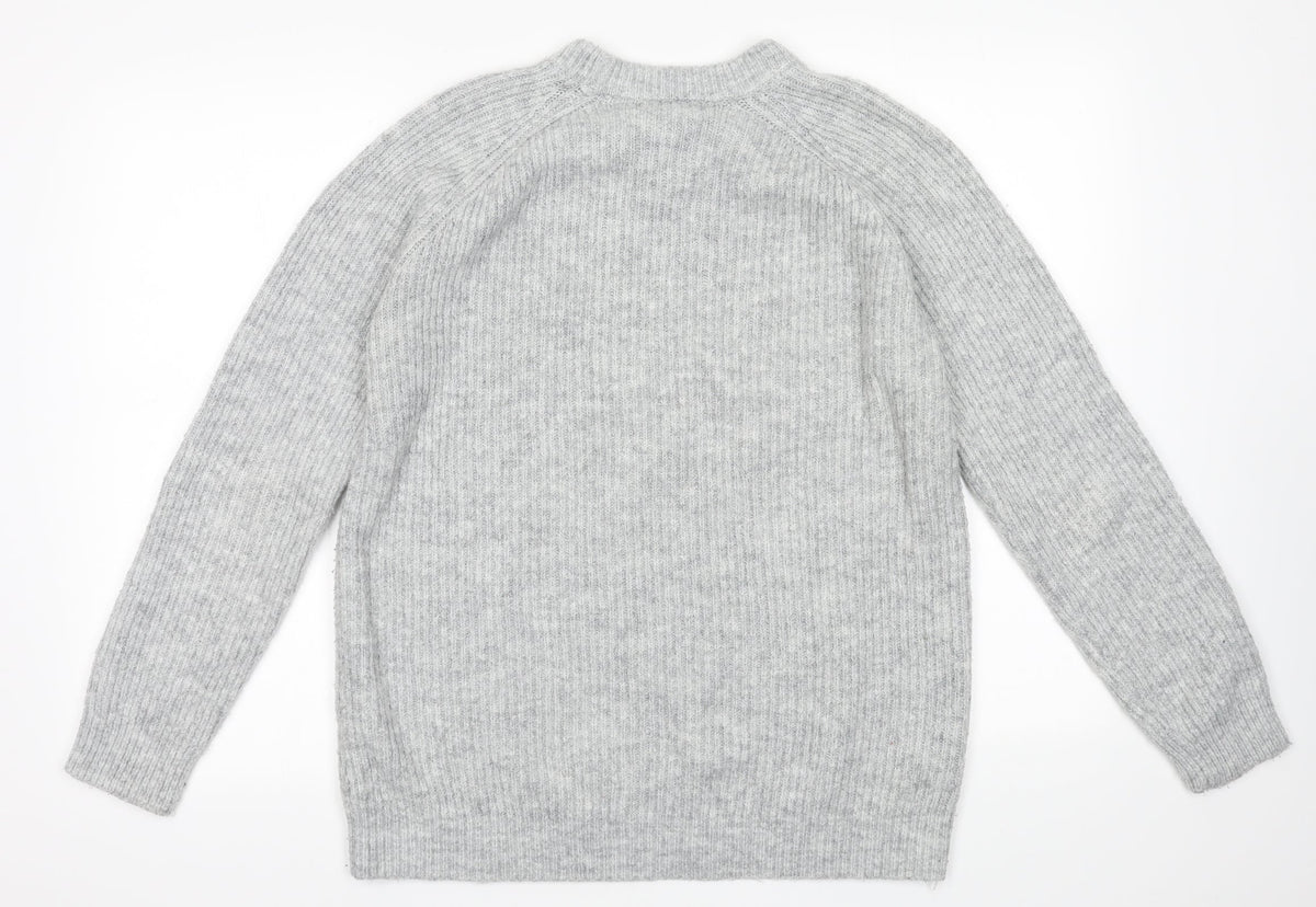 Back view of Primark women’s grey acrylic pullover sweatshirt, size M, pullover