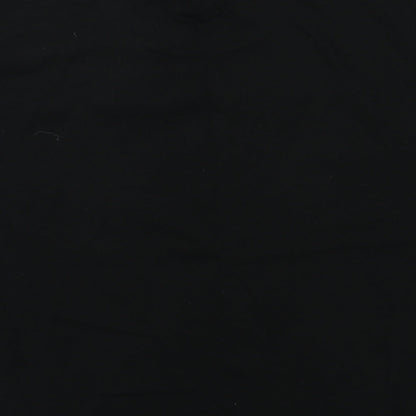 Womens UK Size 8 Miss Selfridge Black Cropped T-Shirt