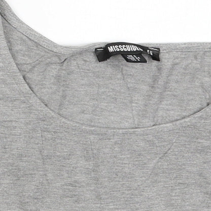Womens UK Size 6 Missguided Grey Cropped Tank