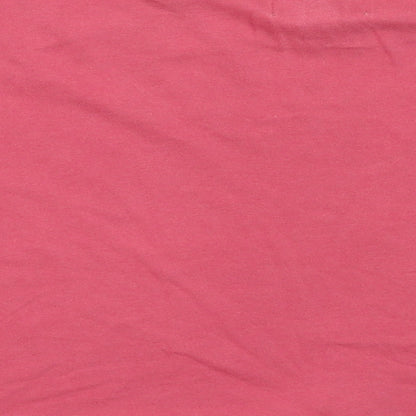Womens UK Size XS Topshop Pink Cropped T-Shirt