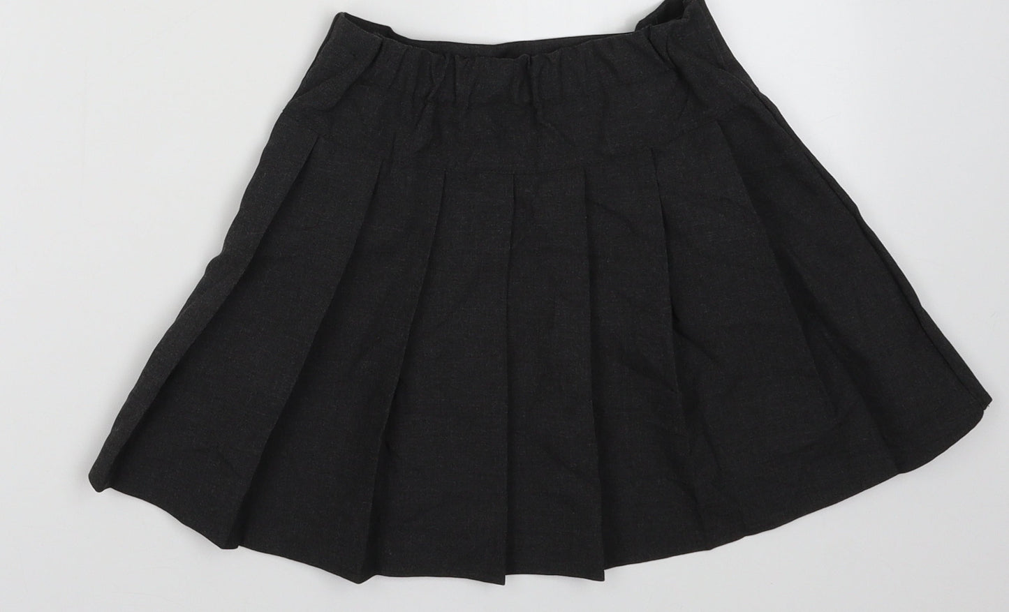 George Girls Grey  Polyester A-Line Skirt Size 5-6 Years  Regular Button - School