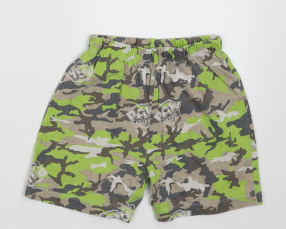 Nickelodeon Boys Green Camouflage Cotton  Sleep Shorts Size 3-4 Years   - Paw patrol