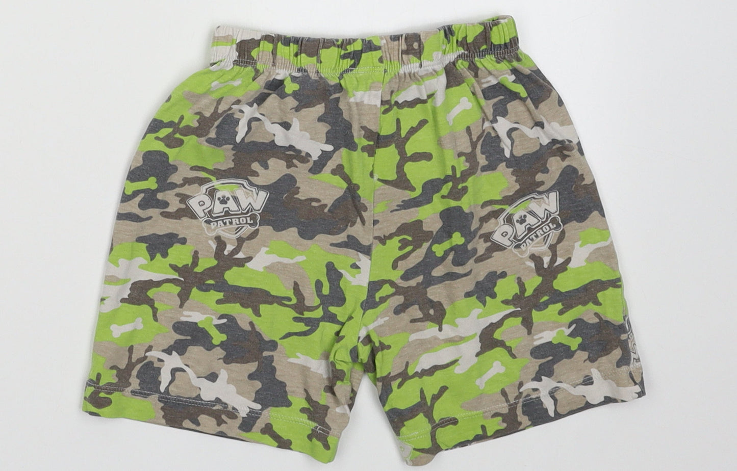 Nickelodeon Boys Green Camouflage Cotton  Sleep Shorts Size 3-4 Years   - Paw patrol