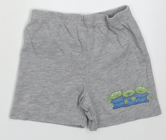 Disney Boys Grey  Cotton  Sleep Shorts Size 12-18 Months   - TOY STORY