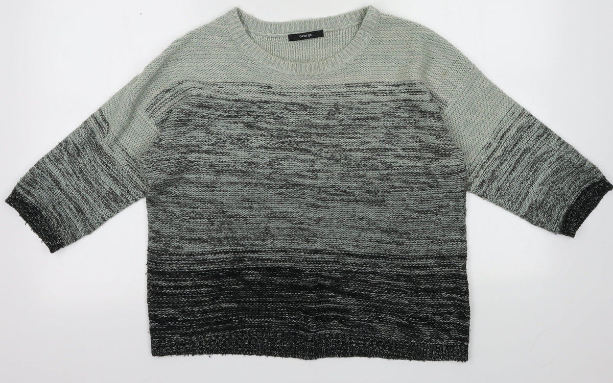 Additional front view of George women’s black acrylic pullover sweatshirt, size UK 12, pullover