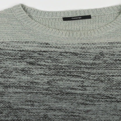 Close-up detail of George women’s black acrylic pullover sweatshirt, size UK 12, pullover