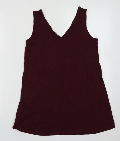 Womens UK Size XS Halston Red Basic Tank