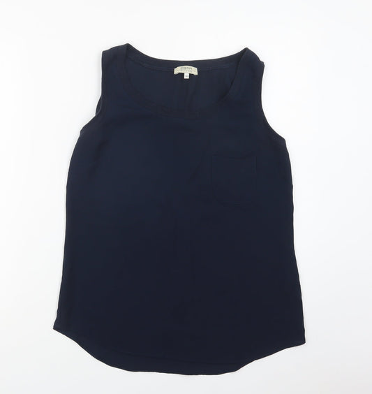 Papaya Womens Blue  Polyester Basic Tank Size 10 Round Neck