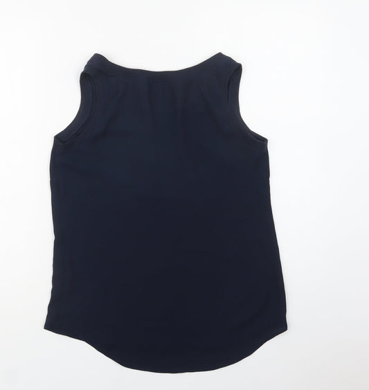 Papaya Womens Blue  Polyester Basic Tank Size 10 Round Neck