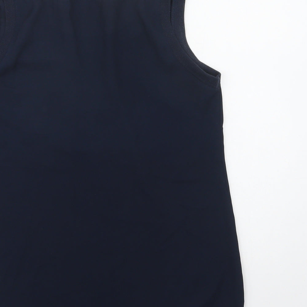 Papaya Womens Blue  Polyester Basic Tank Size 10 Round Neck