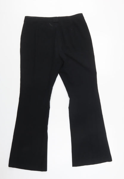 Womens UK Size 10 M&S Regular Fit Dress Pants Black Trousers