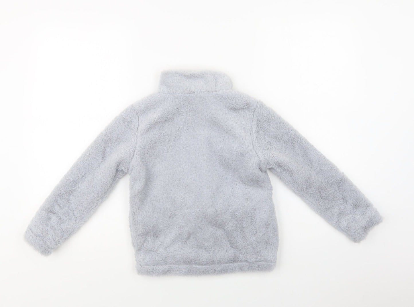 Pepperts Girls Blue   Jacket  Size 6-7 Years  Zip - Faux Fur