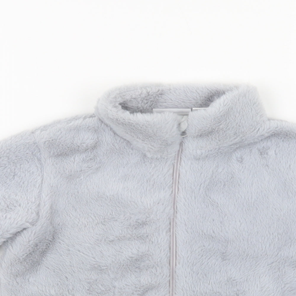 Pepperts Girls Blue   Jacket  Size 6-7 Years  Zip - Faux Fur