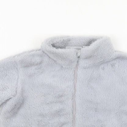 Pepperts Girls Blue   Jacket  Size 6-7 Years  Zip - Faux Fur