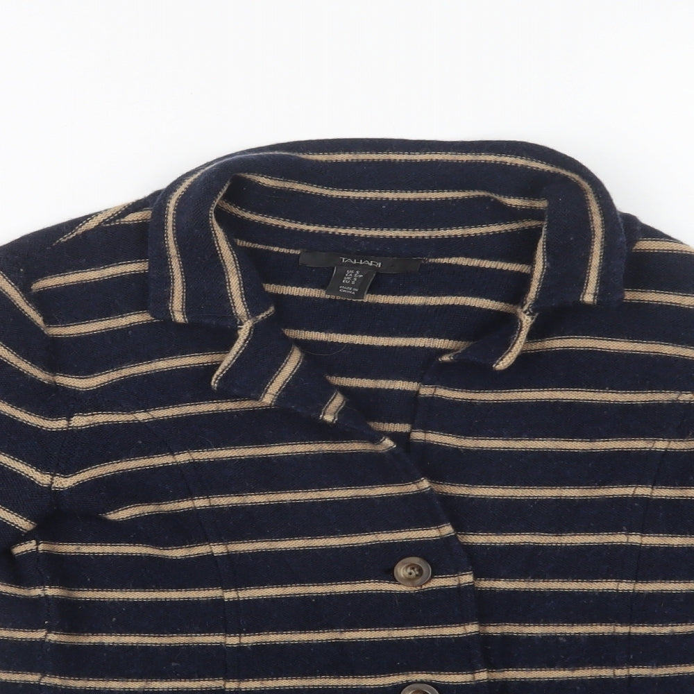 Womens UK Size S Tahari Blue Cardigan Jumper