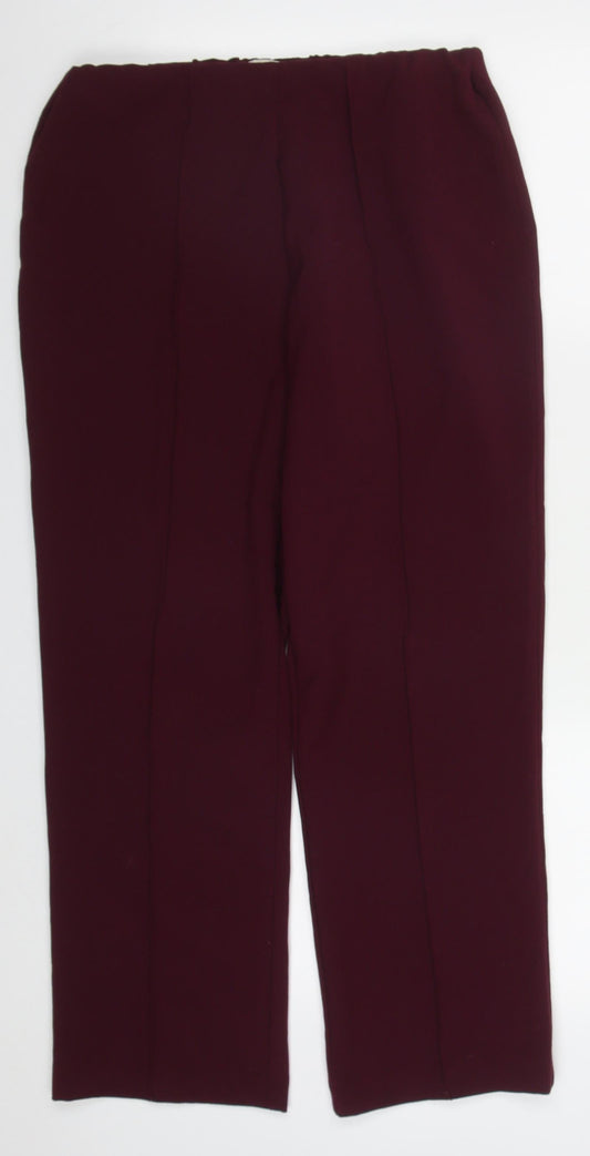 Womens UK Size 12 AristA Regular Fit  Purple Trousers
