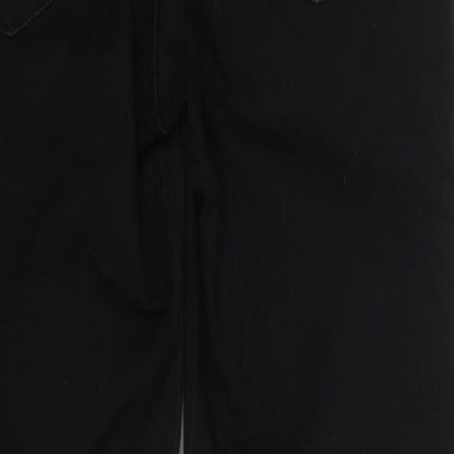 Denim Co Womens Black  Cotton Skinny Jeans Size 14 L26 in Regular Button