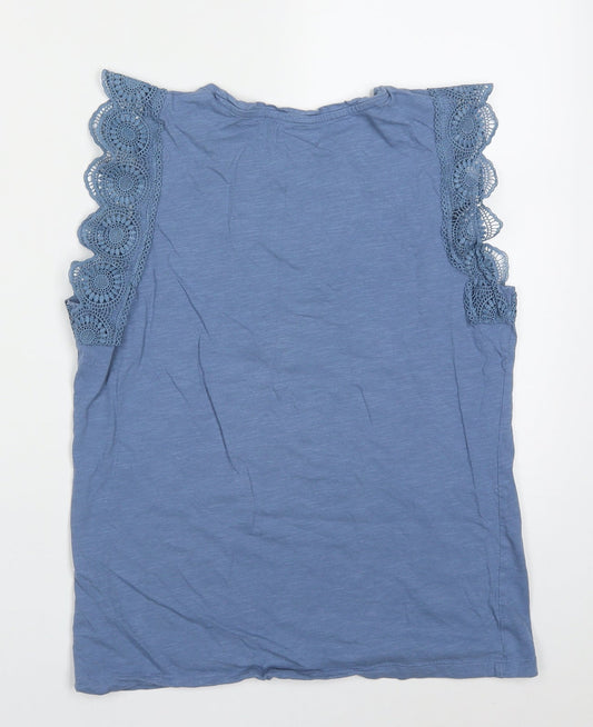 Papaya Womens Blue  Coir Basic Tank Size 10 Round Neck