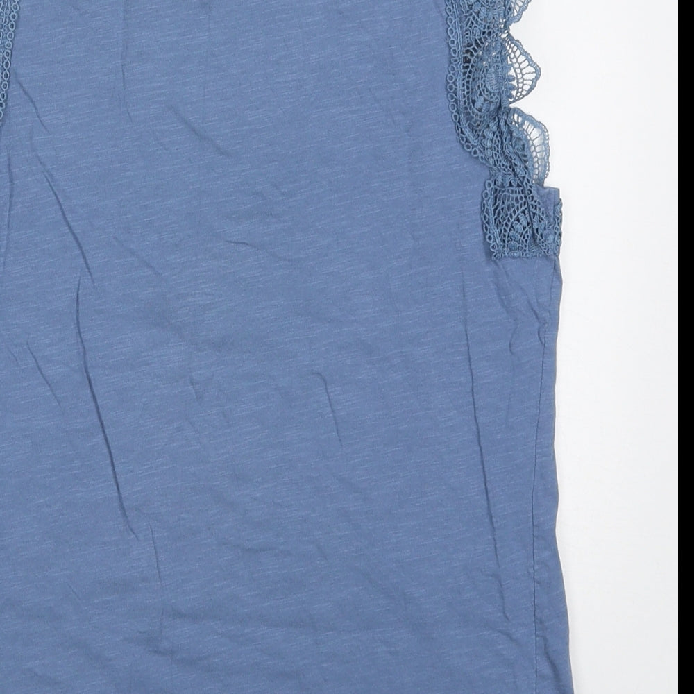 Papaya Womens Blue  Coir Basic Tank Size 10 Round Neck
