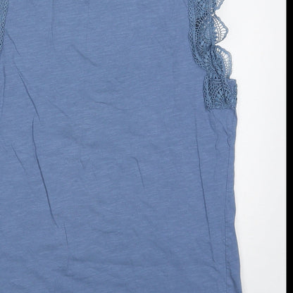 Papaya Womens Blue  Coir Basic Tank Size 10 Round Neck